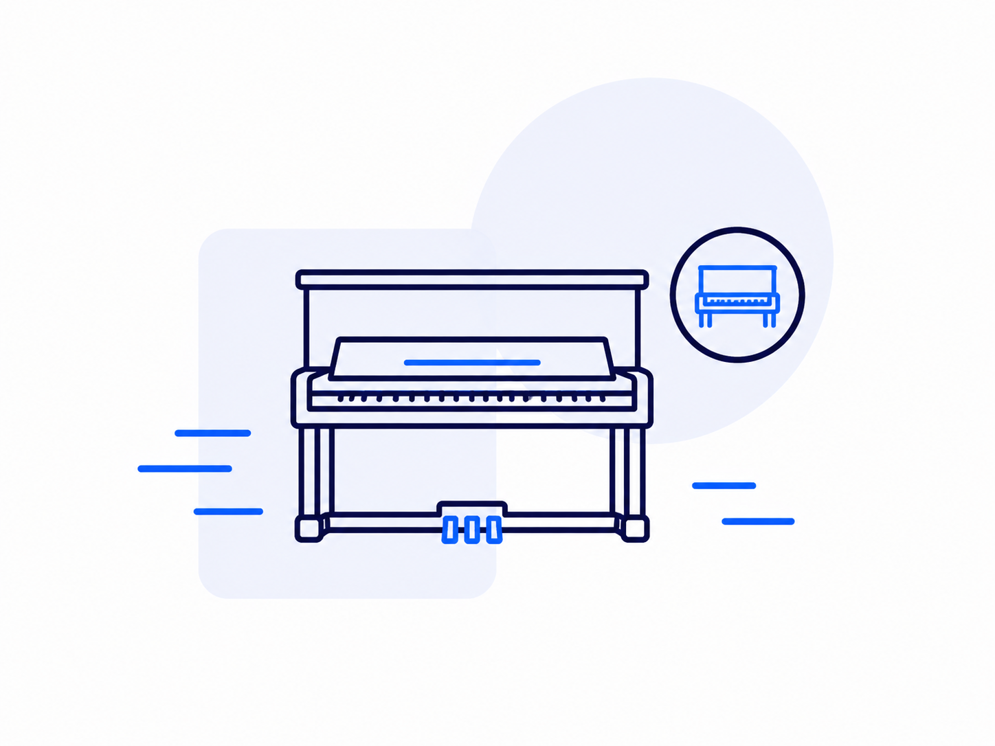Piano sur roulettes de transport