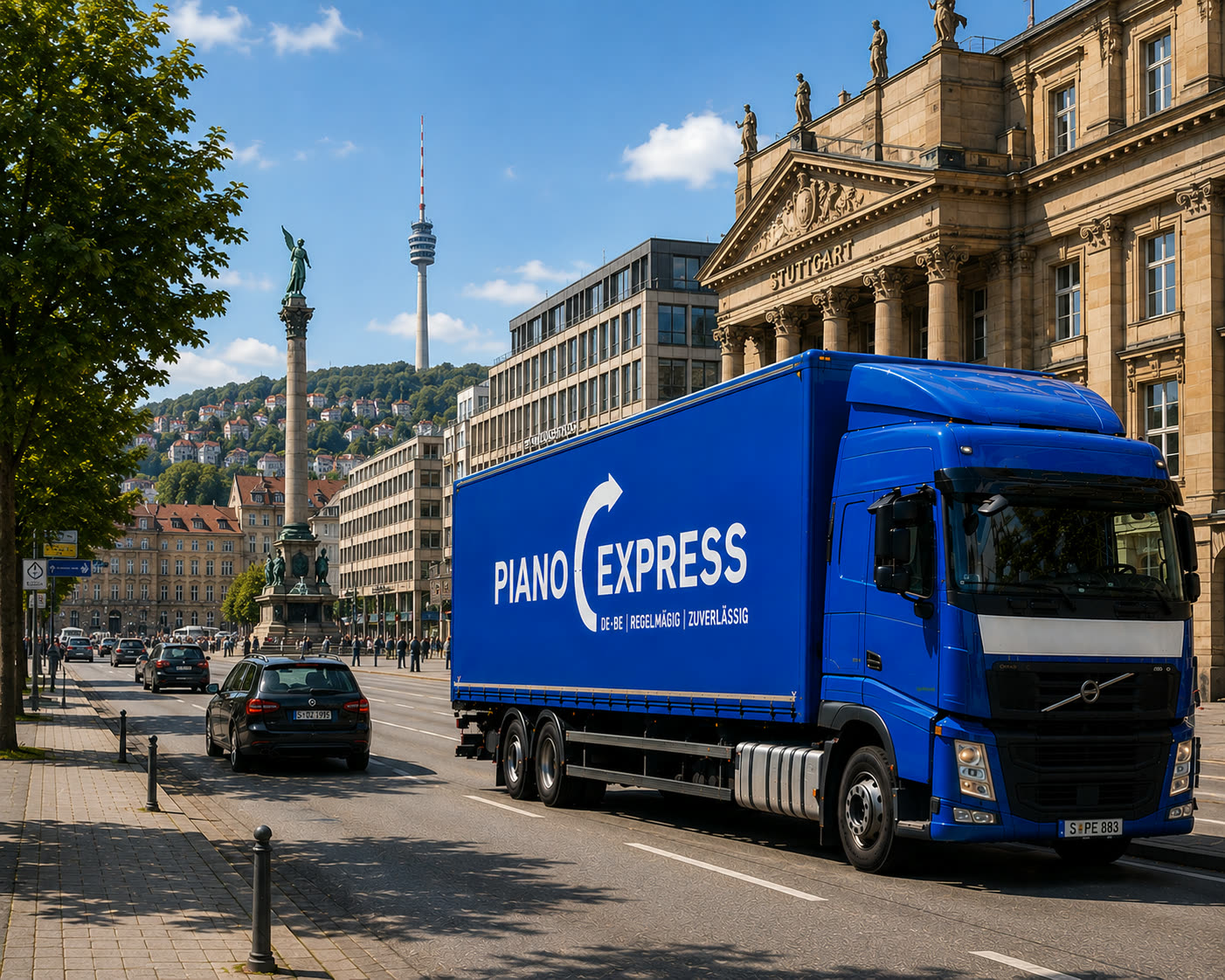 Piano-Express LKW in Stuttgart – Einsatzgebiet des Piano-Express Teams